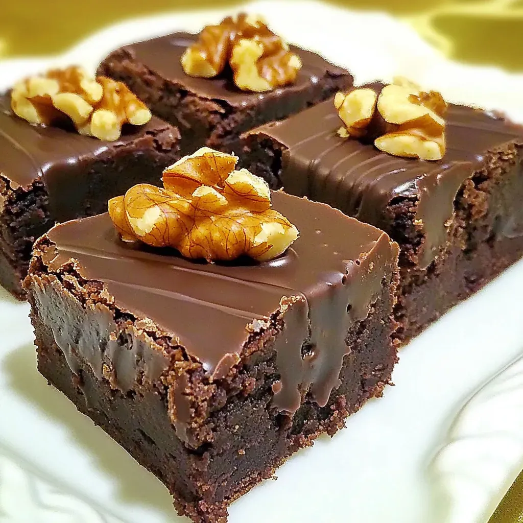 Chocolate Glazed Walnut Brownies