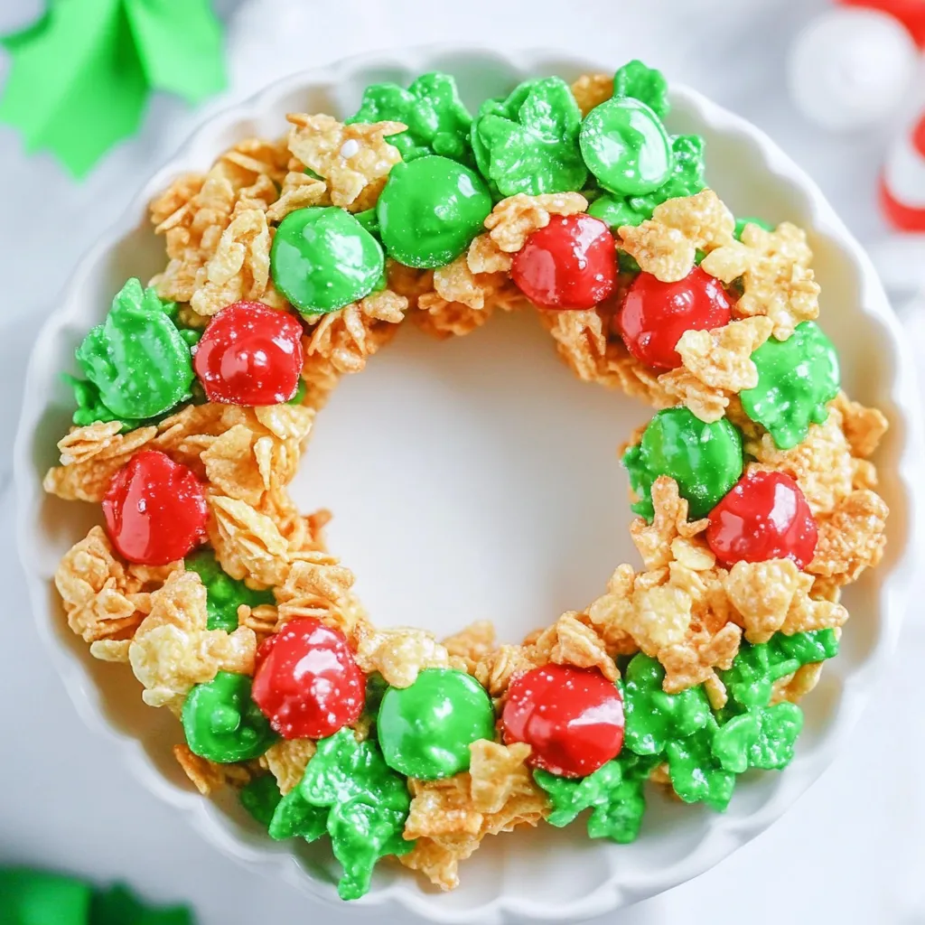 Christmas Cornflake Wreath Cookies
