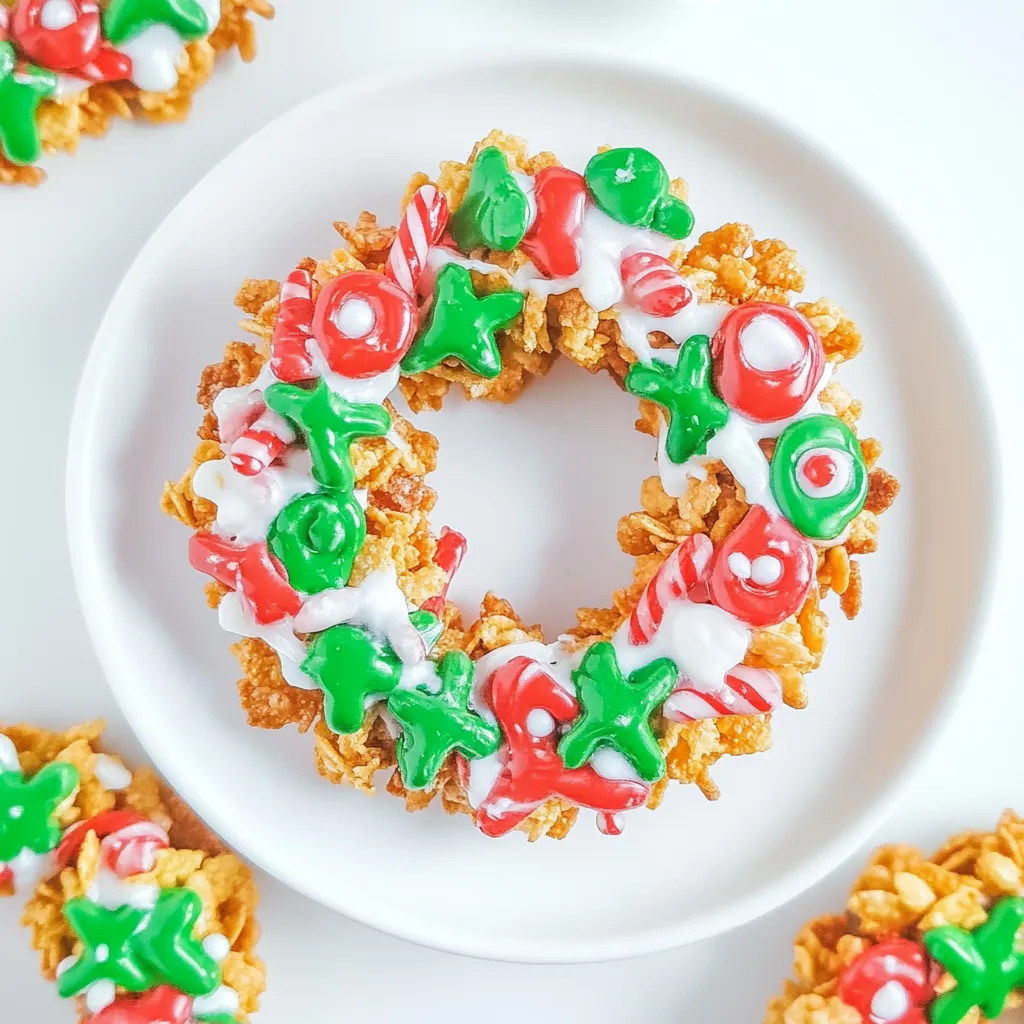 Christmas Cornflake Wreath Cookies