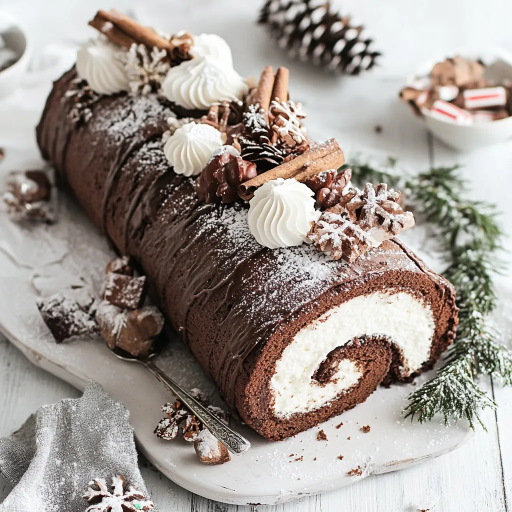 Christmas Yule Log Cake