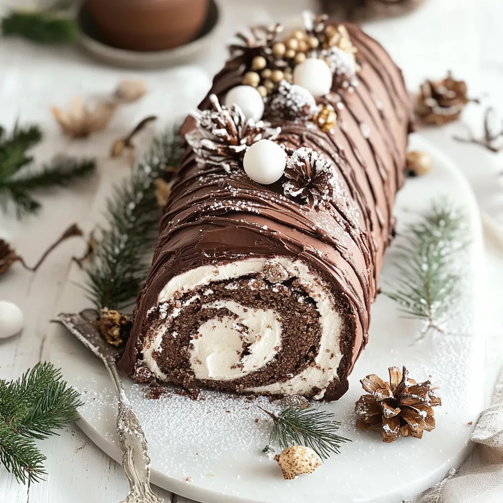 Christmas Yule Log Cake