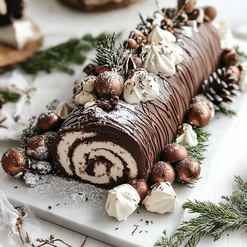 Christmas Yule Log Cake