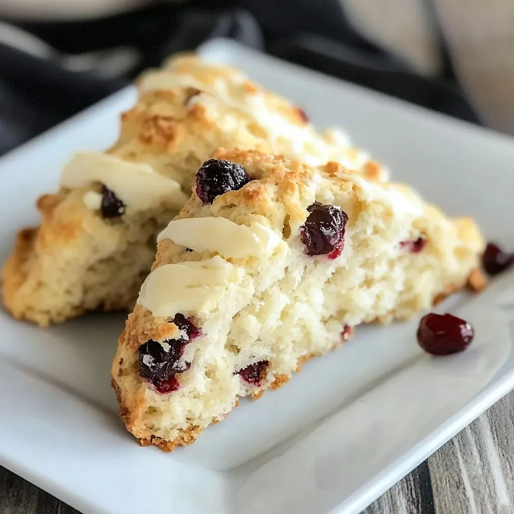 Cranberry Eggnog Scones