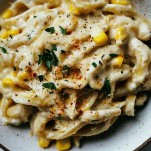 Creamy Corn Lemon Pasta with Thyme
