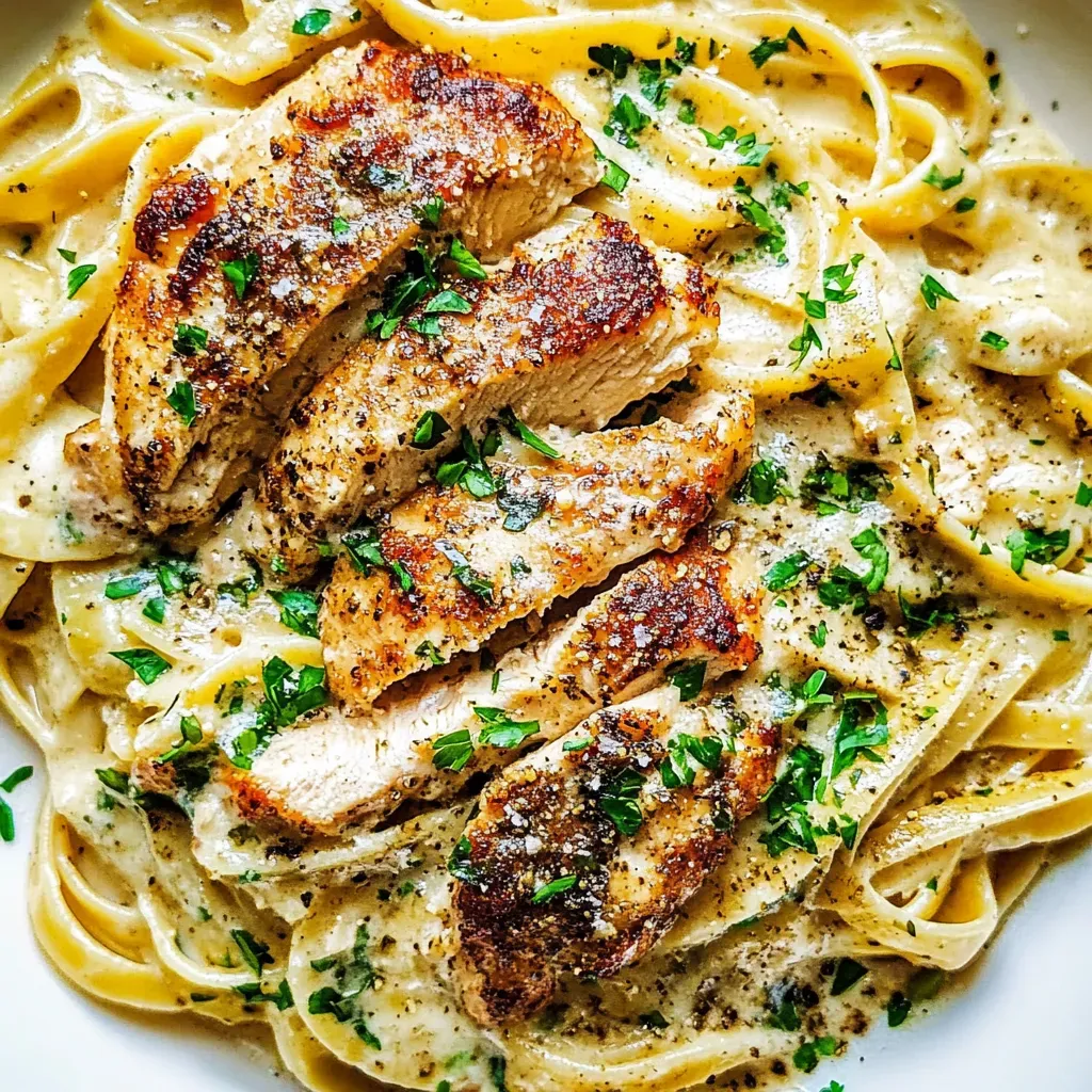 Creamy Lemon Chicken Piccata Fettuccine