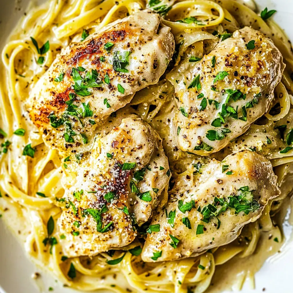 Creamy Lemon Chicken Piccata Fettuccine