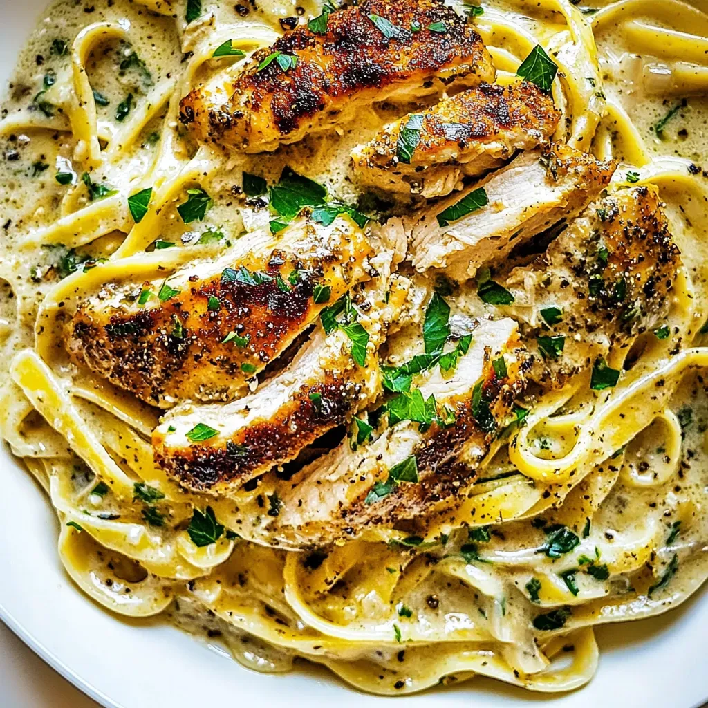Creamy Lemon Chicken Piccata Fettuccine