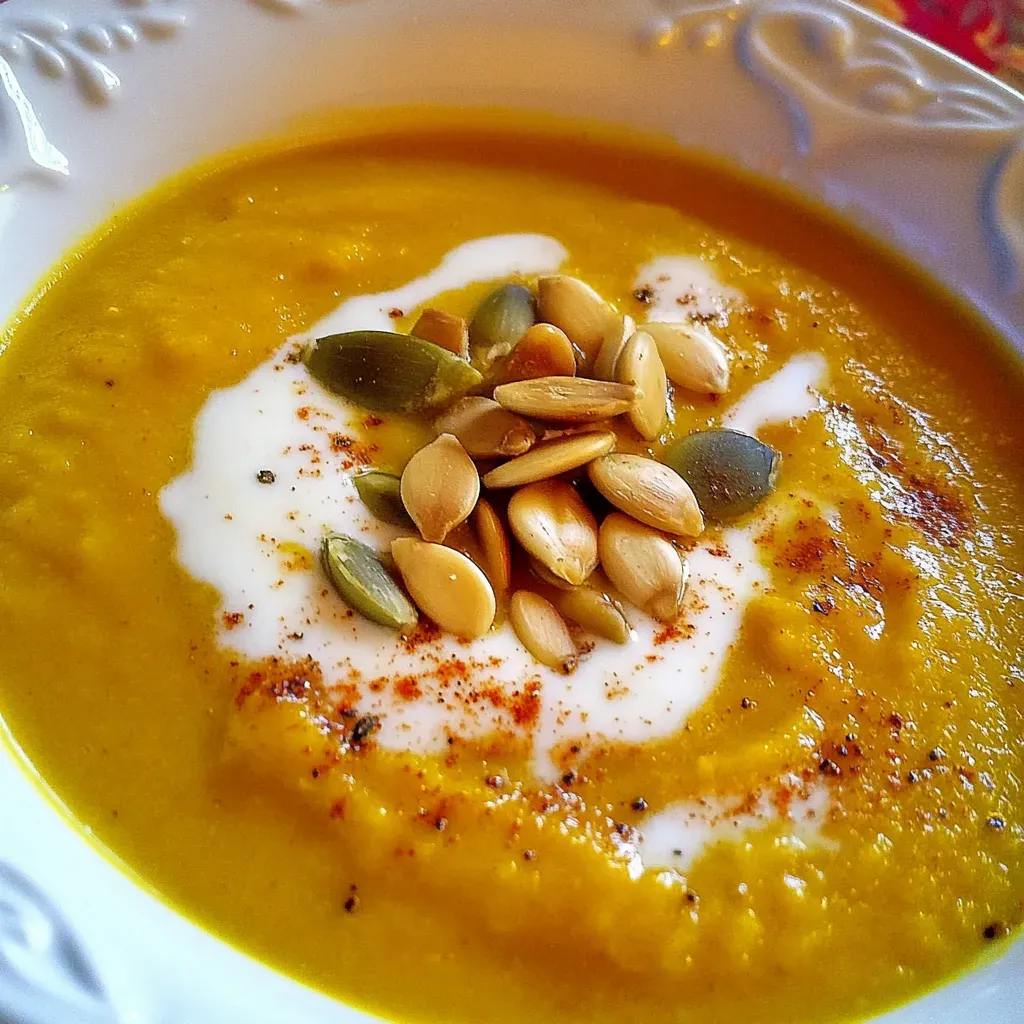 Creamy Roasted Acorn and Pumpkin Soup