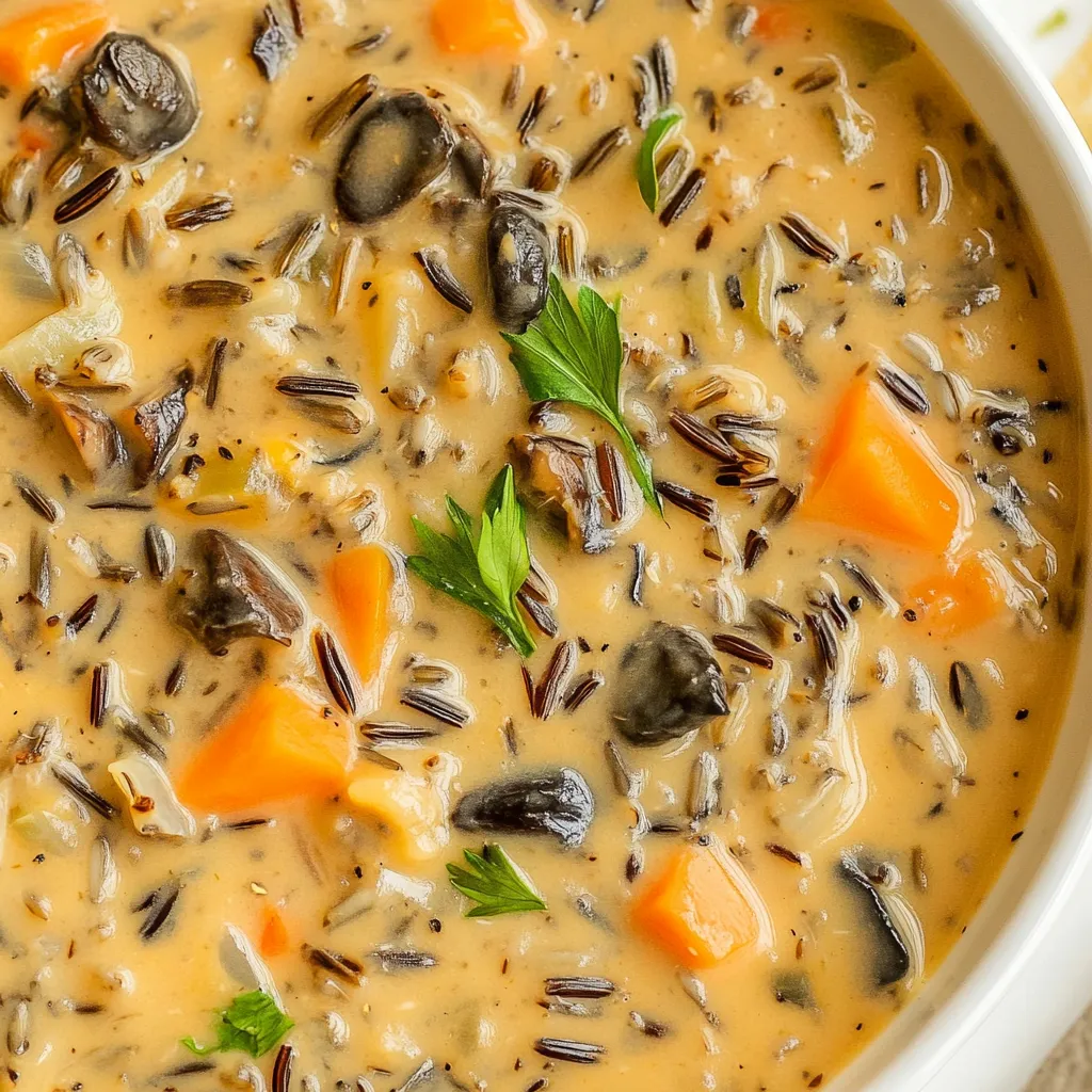 Creamy Wild Rice Mushroom Soup