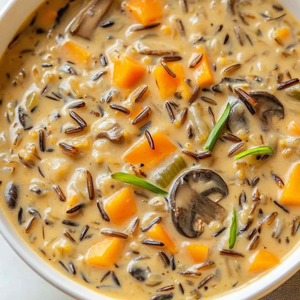 Creamy Wild Rice Mushroom Soup