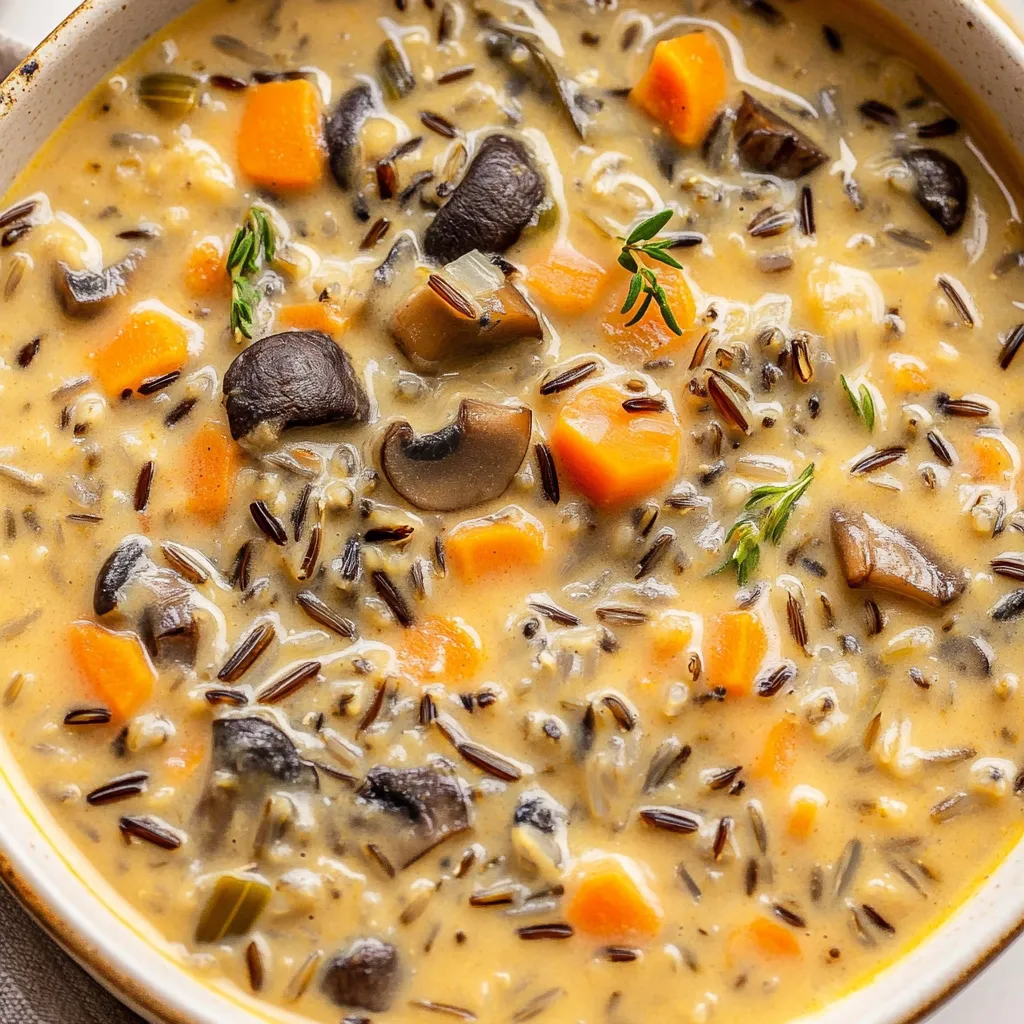 Creamy Wild Rice Mushroom Soup