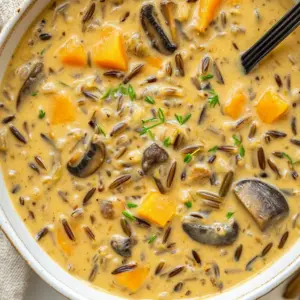 Creamy Wild Rice Mushroom Soup