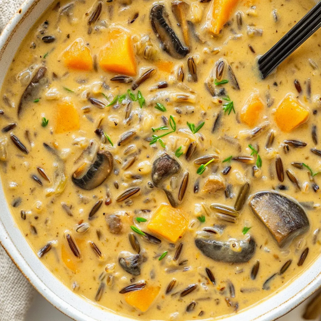 Creamy Wild Rice Mushroom Soup