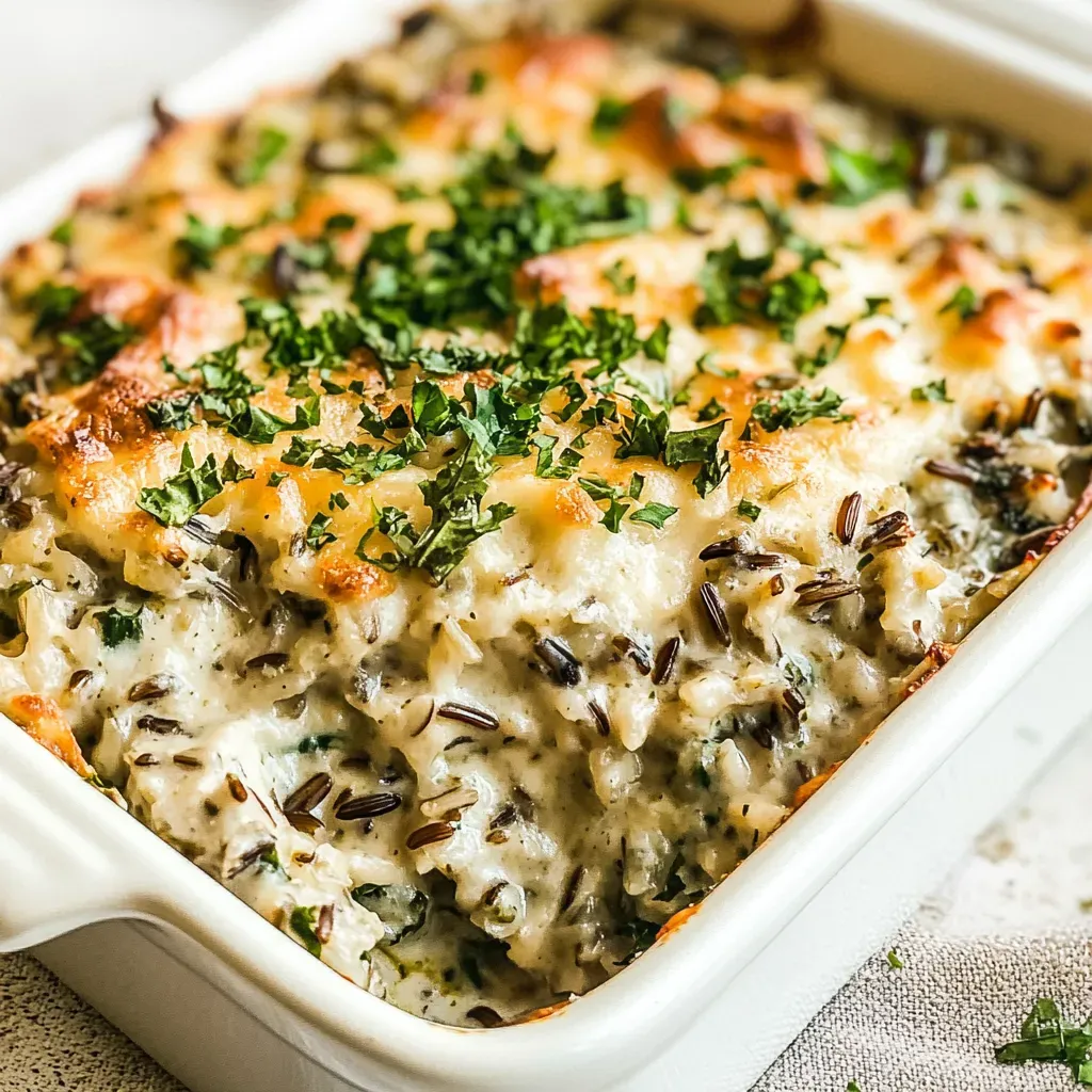 Creamy Wild Rice and Kale Casserole