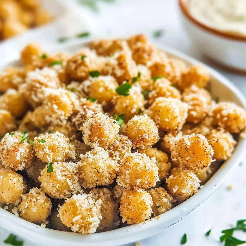 Crispy Roasted Parmesan Chickpeas