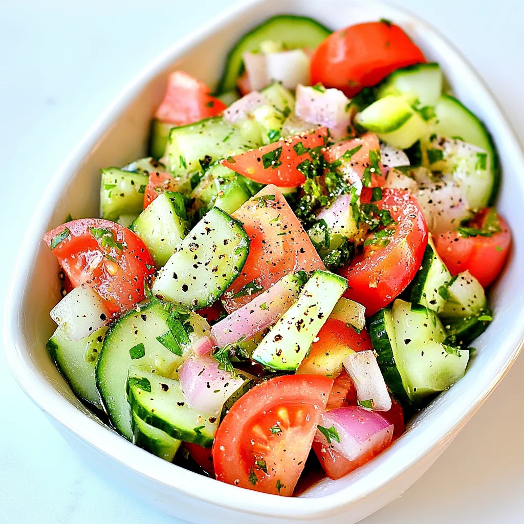 Cucumber Tomato Onion Salad