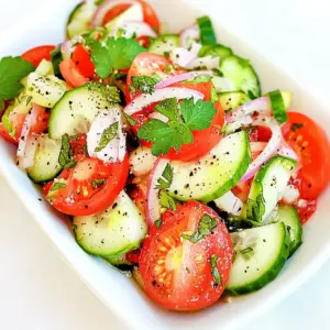 Cucumber Tomato Onion Salad