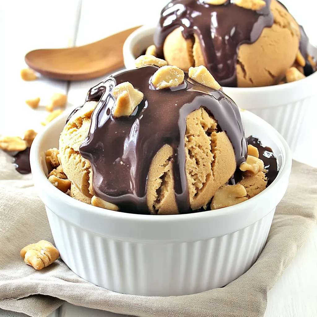 Deep Dish Peanut Butter Cookie Ice Cream Sundaes