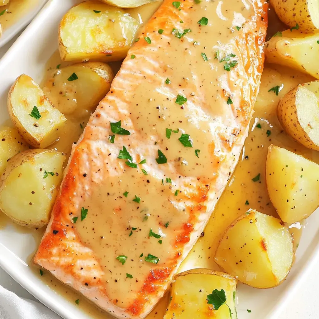 Dijon Salmon and Potatoes