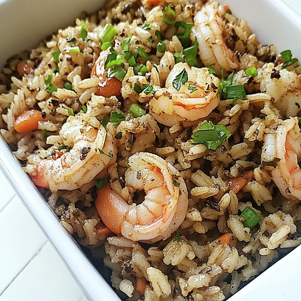 Dirty Brown Rice with Shrimp