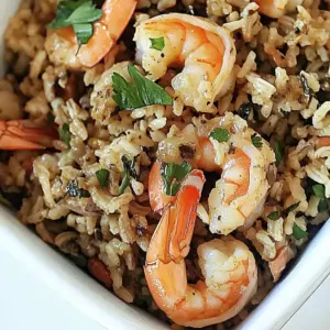Dirty Brown Rice with Shrimp