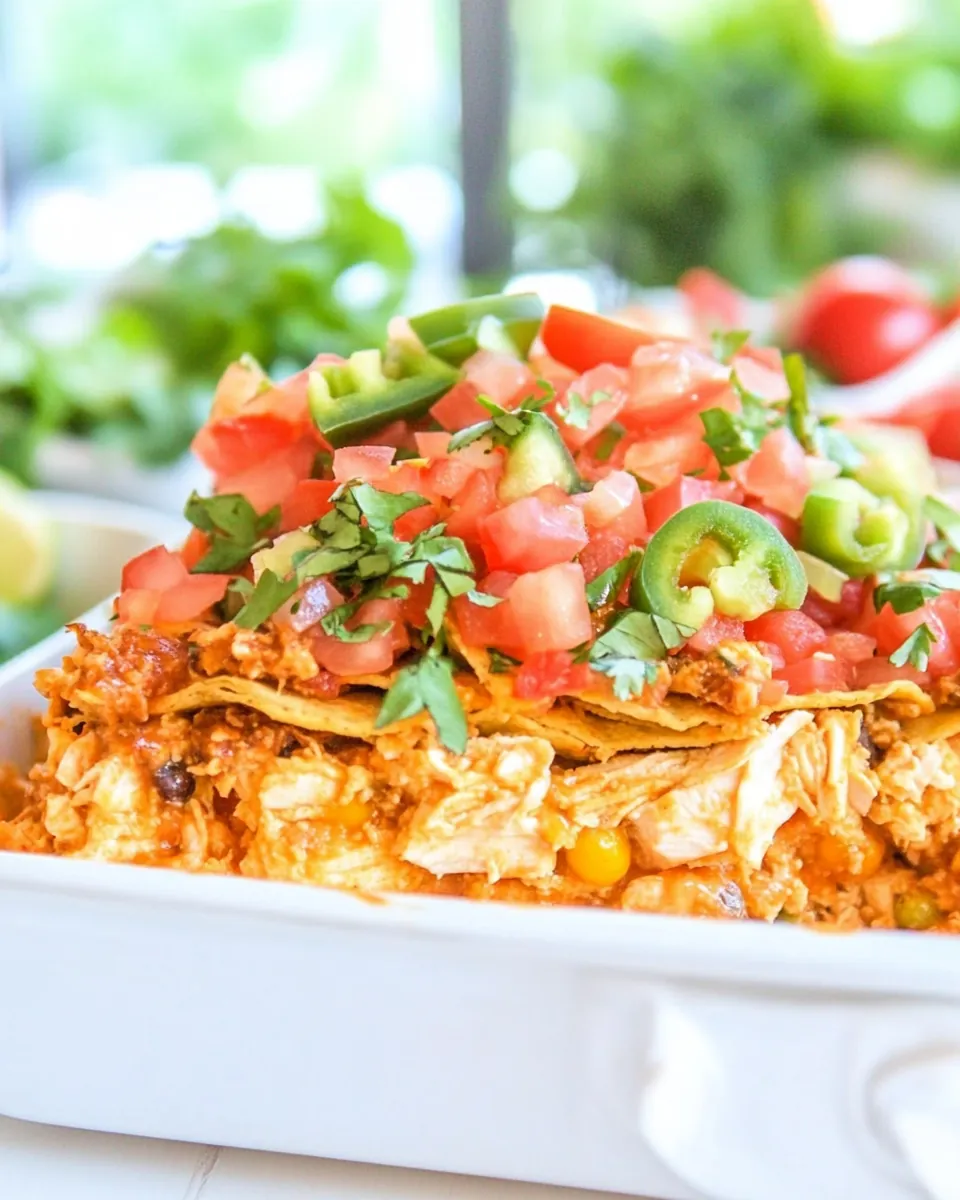 Easy Chicken Taco Casserole