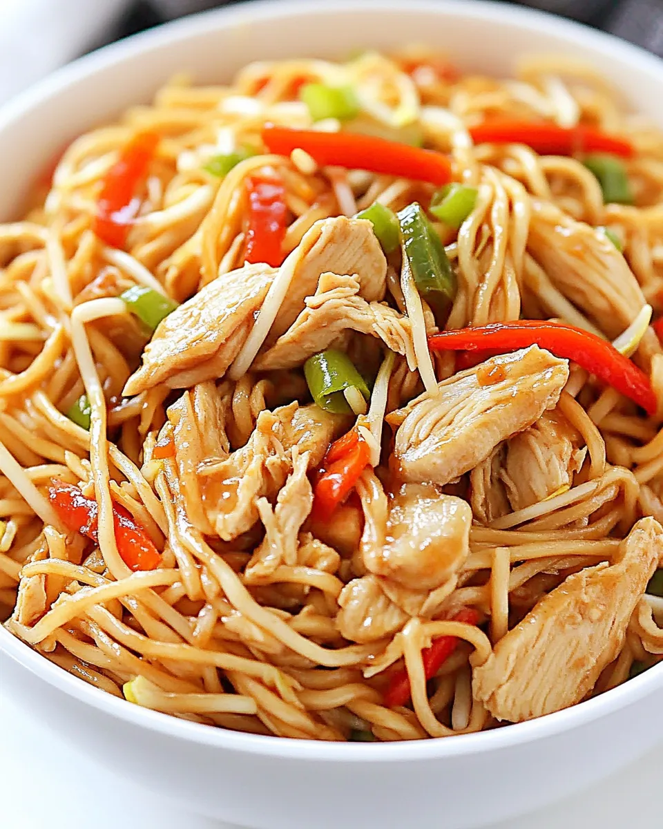 Easy Chicken Chow Mein