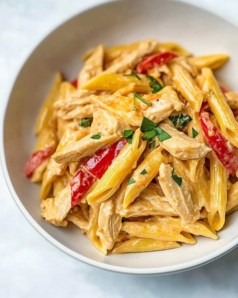 Easy Chicken Fajita Pasta