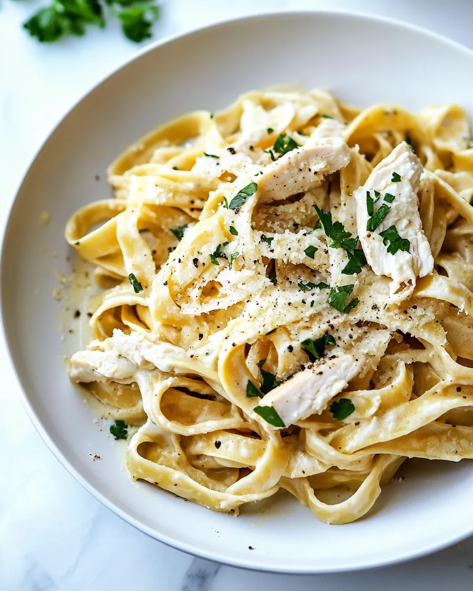 Easy Chicken Fettuccine Alfredo