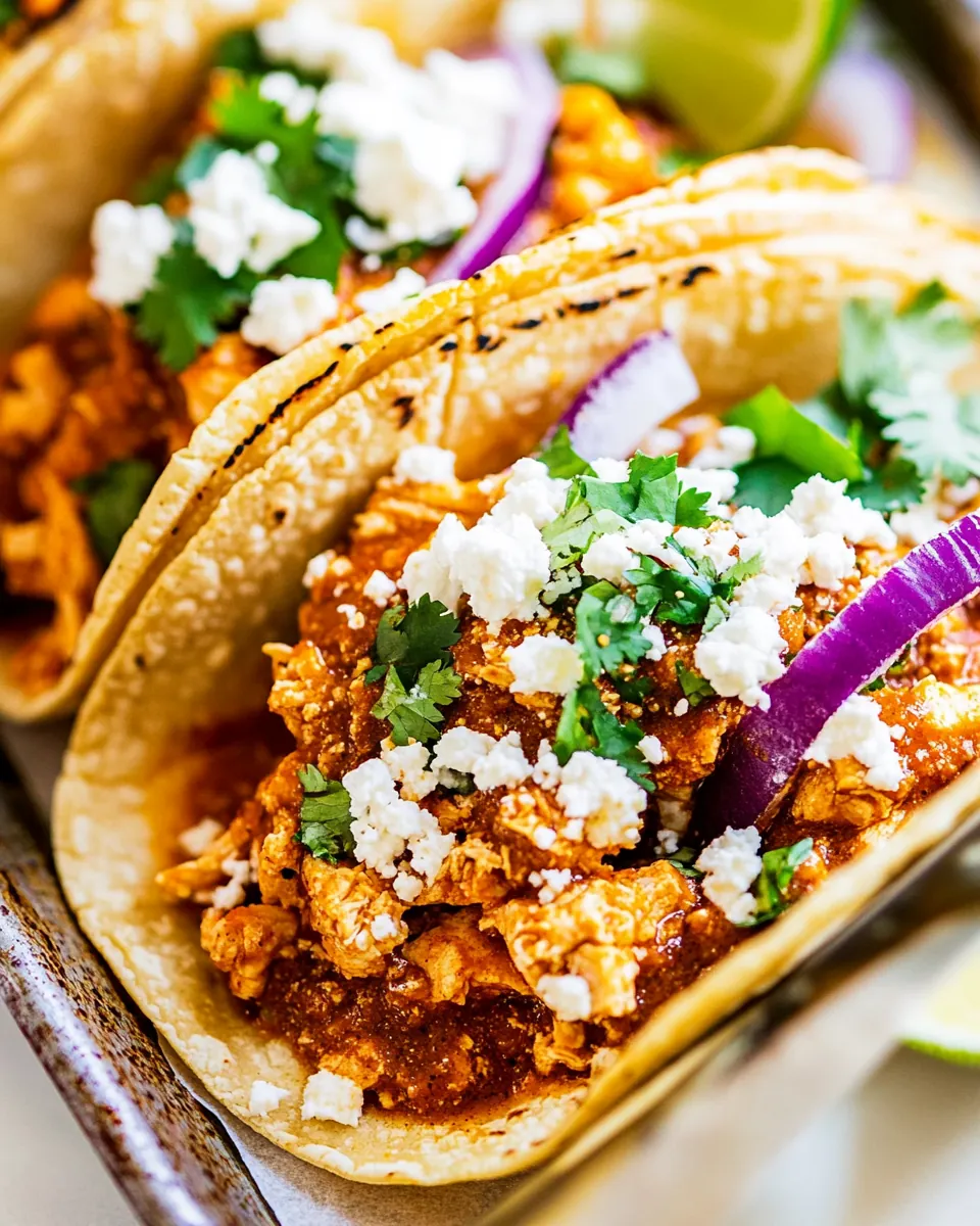Easy Chicken Tinga Tacos