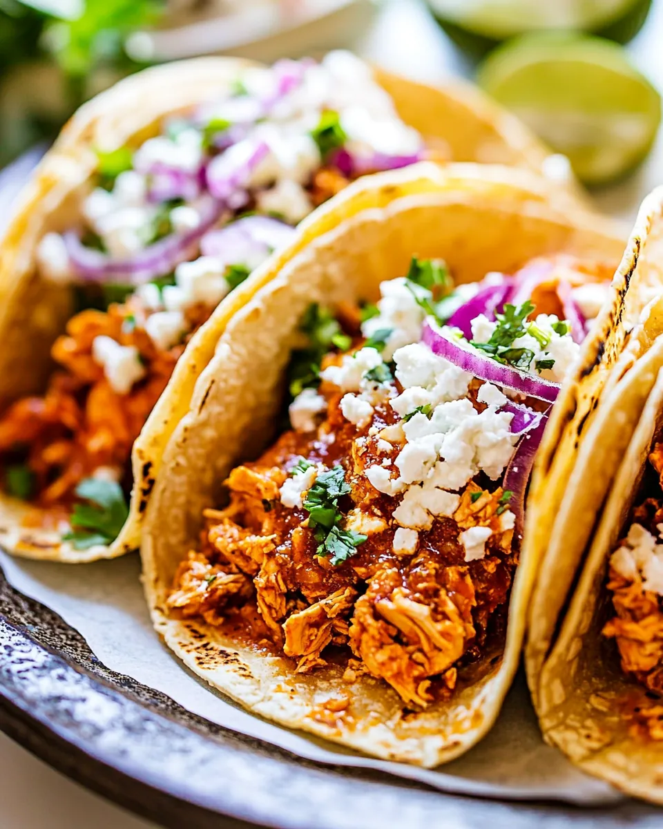Easy Chicken Tinga Tacos