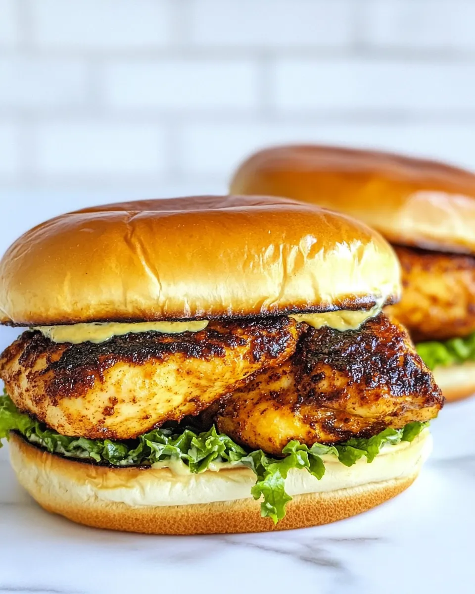 Easy Copycat Popeyes Blackened Chicken Sandwich