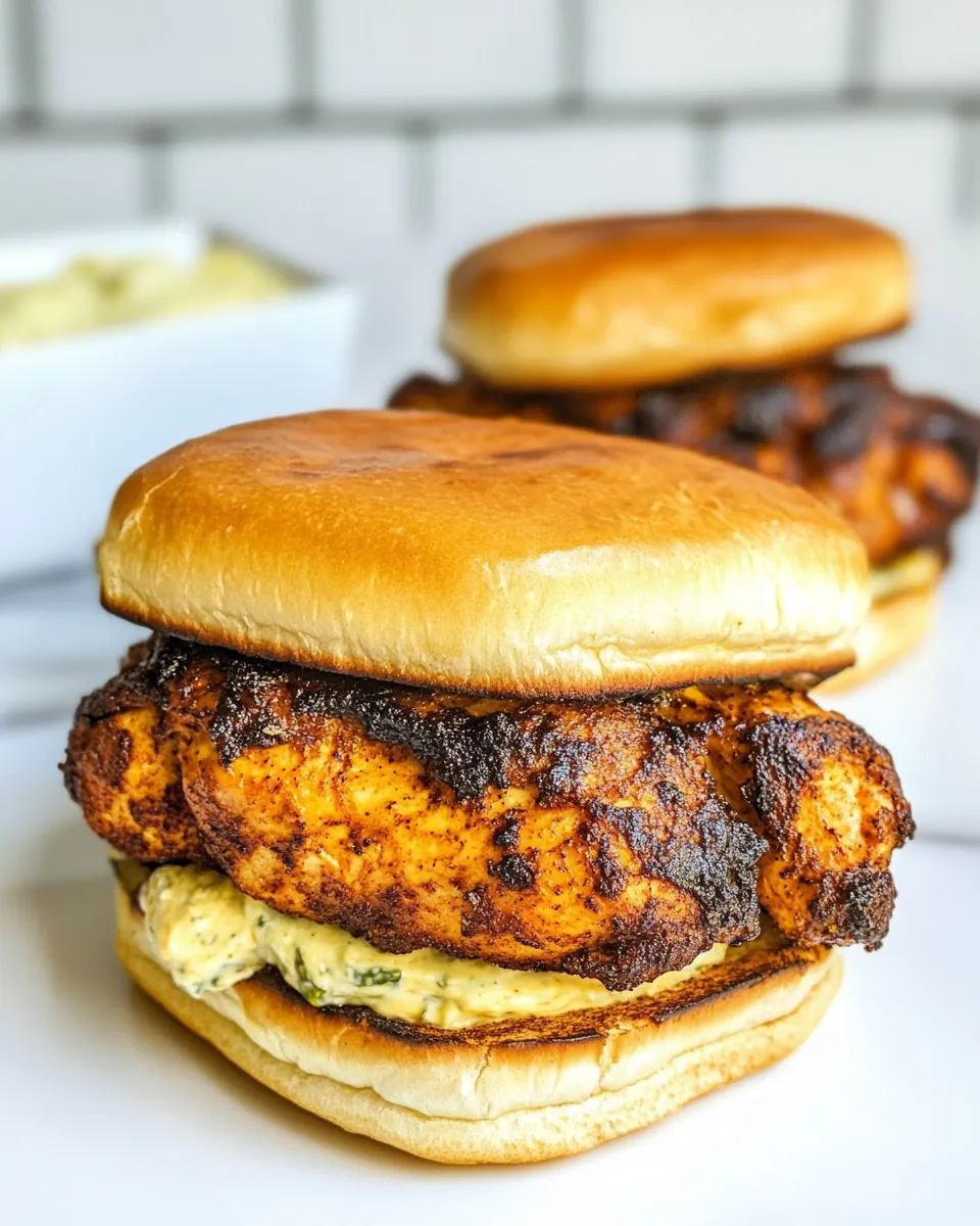 Easy Copycat Popeyes Blackened Chicken Sandwich