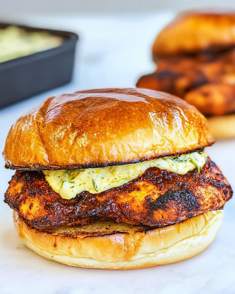 Easy Copycat Popeyes Blackened Chicken Sandwich