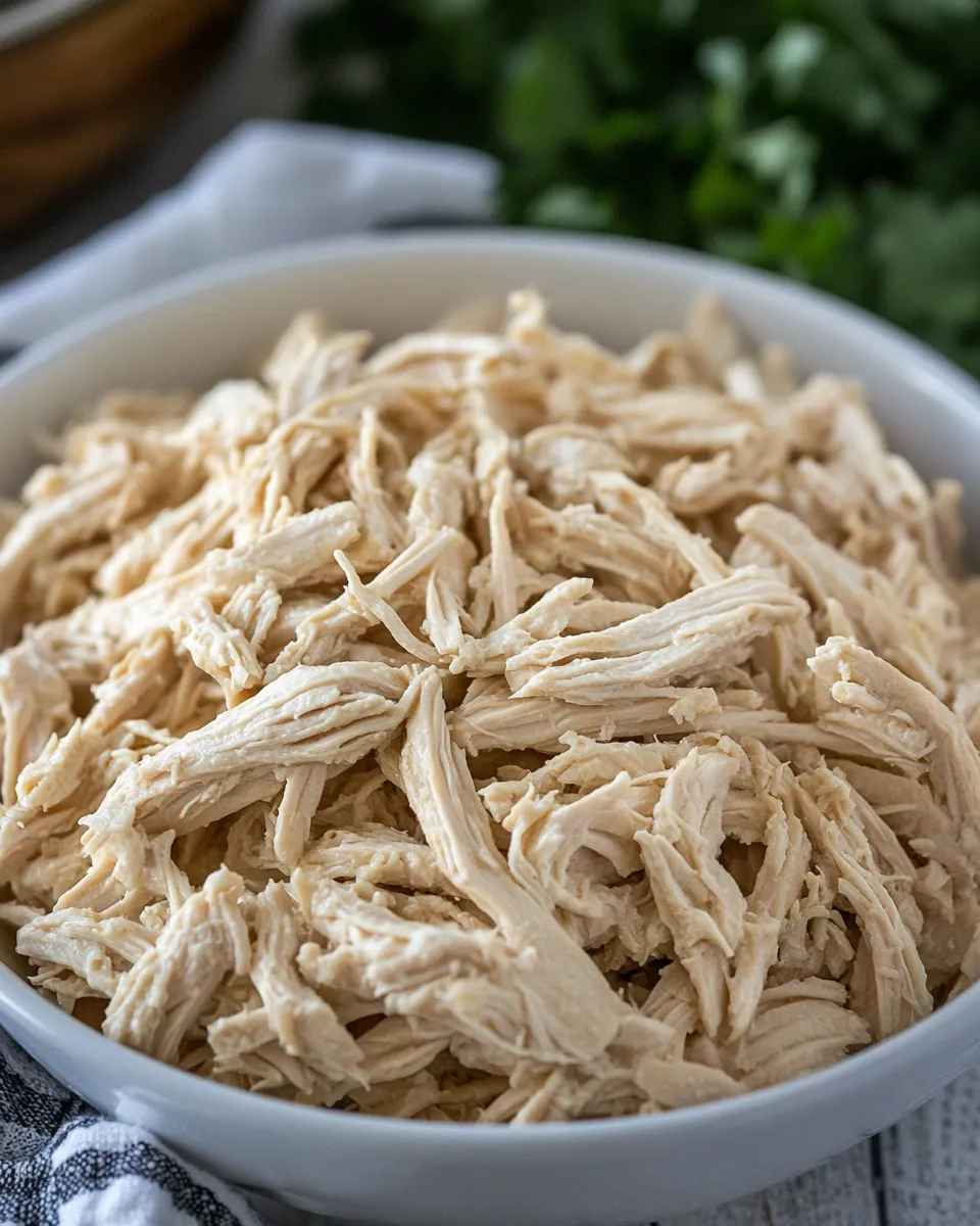 Easy CrockPot Shredded Chicken