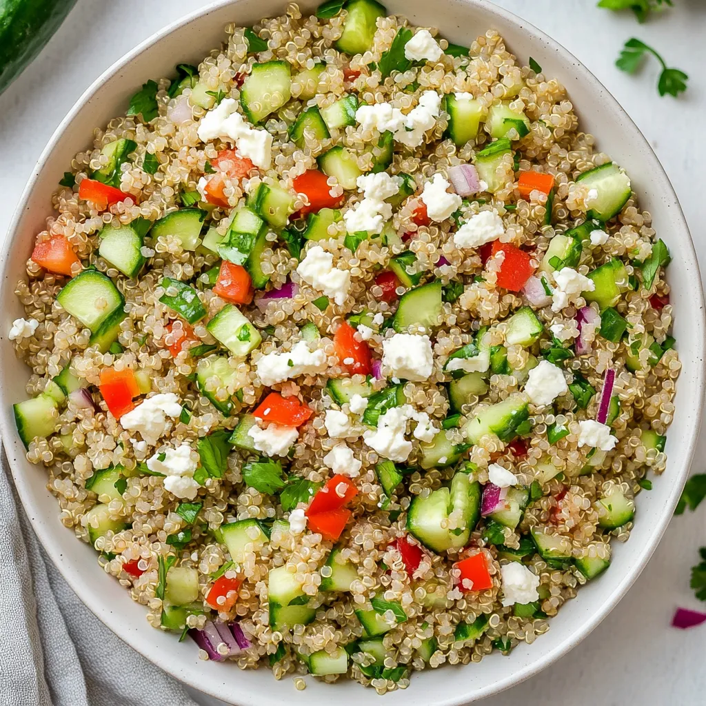 Easy Cucumber Quinoa Salad with Feta
