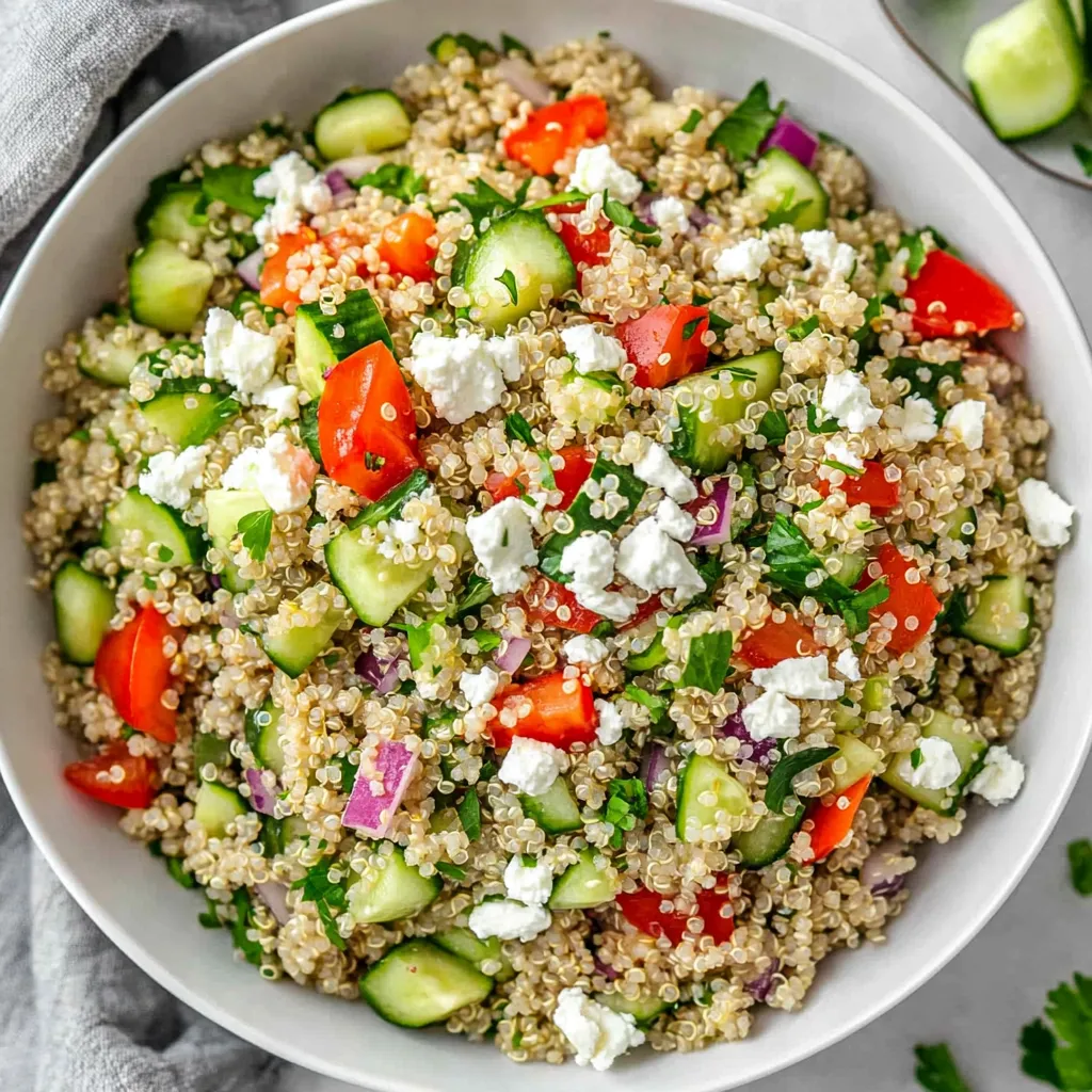 Easy Cucumber Quinoa Salad with Feta
