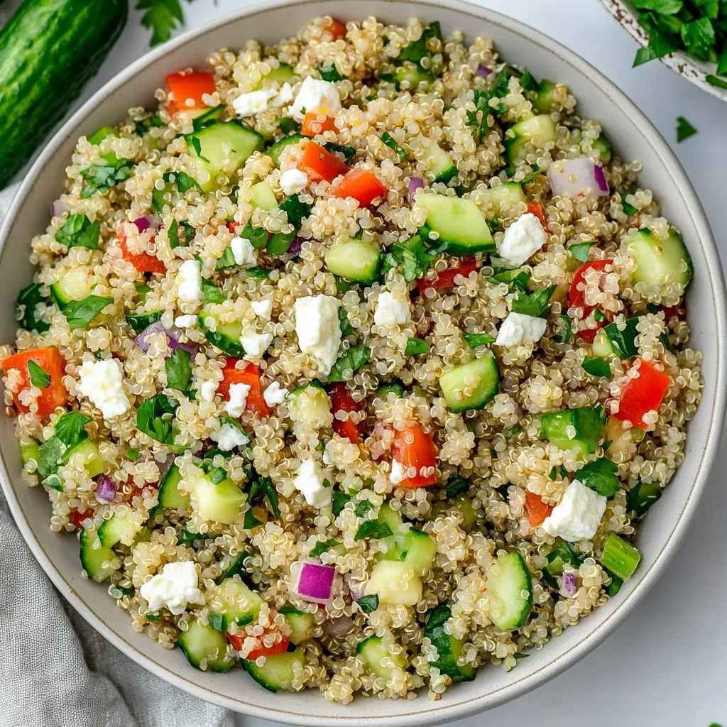 Easy Cucumber Quinoa Salad with Feta