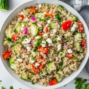 Easy Cucumber Quinoa Salad with Feta