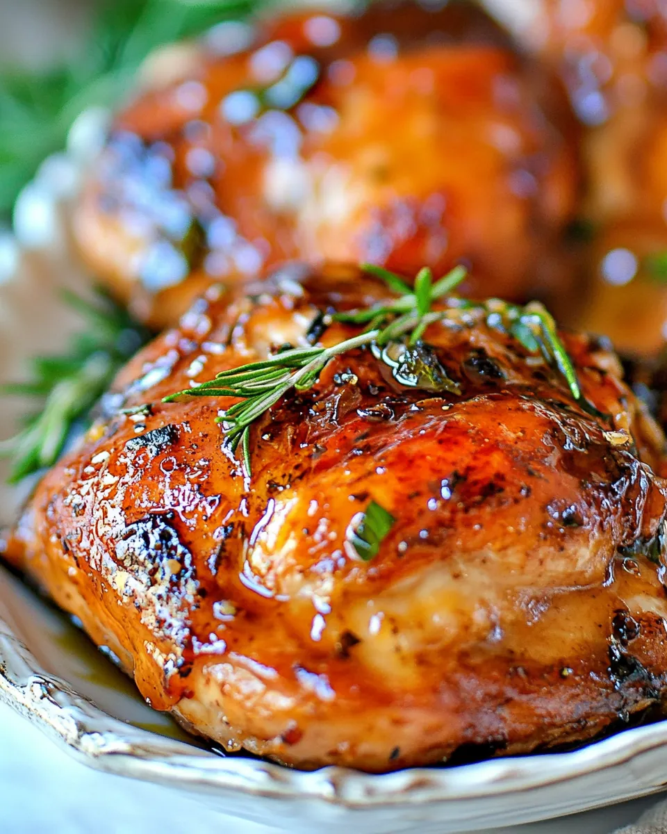 Easy Glazed Honey Balsamic Chicken