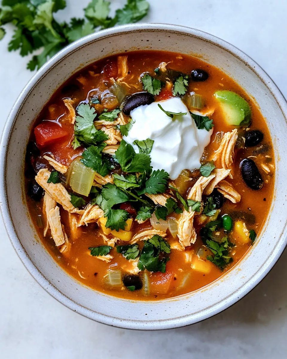 Easy Mexican Chicken Tortilla Soup