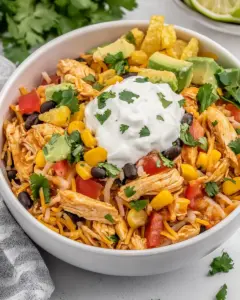 Easy One Pan Chicken Burrito Bowls