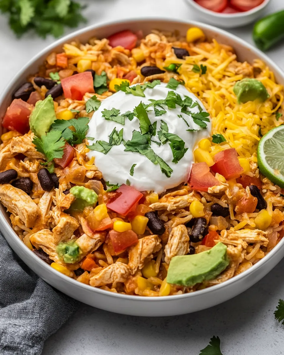 Easy One Pan Chicken Burrito Bowls