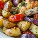 Easy One Pan Roasted Chicken Potatoes