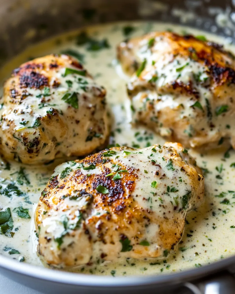 Easy One Skillet Creamy Cilantro Lime Chicken