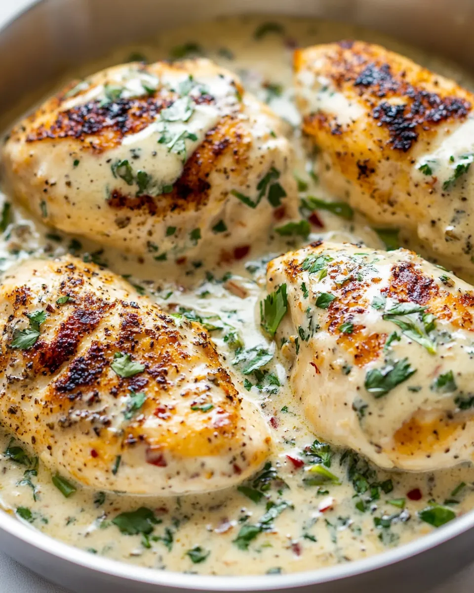 Easy One Skillet Creamy Cilantro Lime Chicken