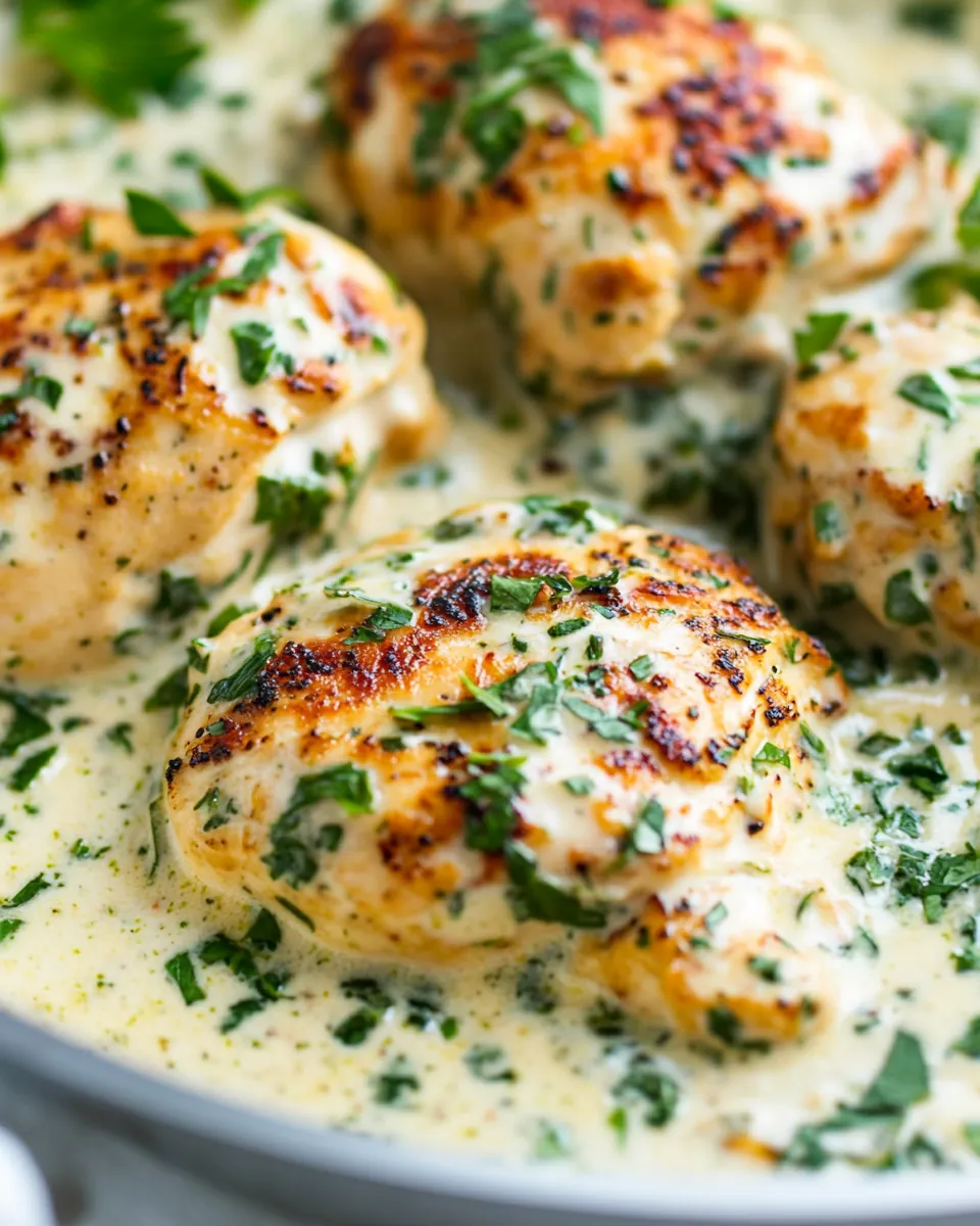 Easy One Skillet Creamy Cilantro Lime Chicken