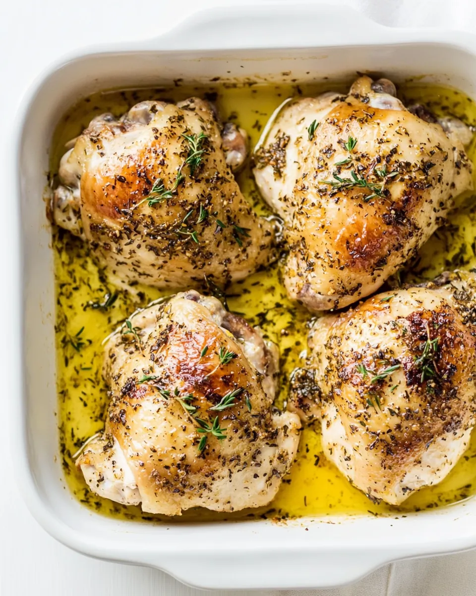 Easy Roasted Mustard Chicken Thighs