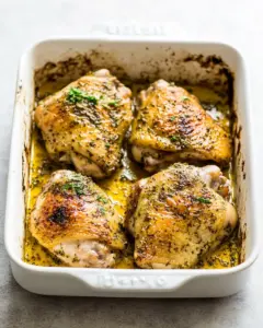 Easy Roasted Mustard Chicken Thighs