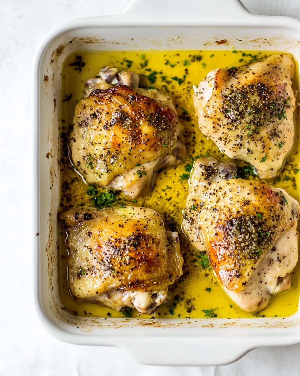 Easy Roasted Mustard Chicken Thighs